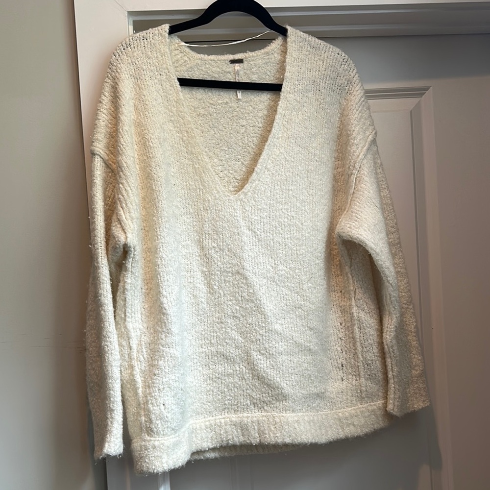 Cozy Cream V-Neck Sweater